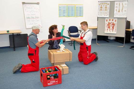 ergonomischen Sitzen, Heben, Tragen, B&uuml;cken